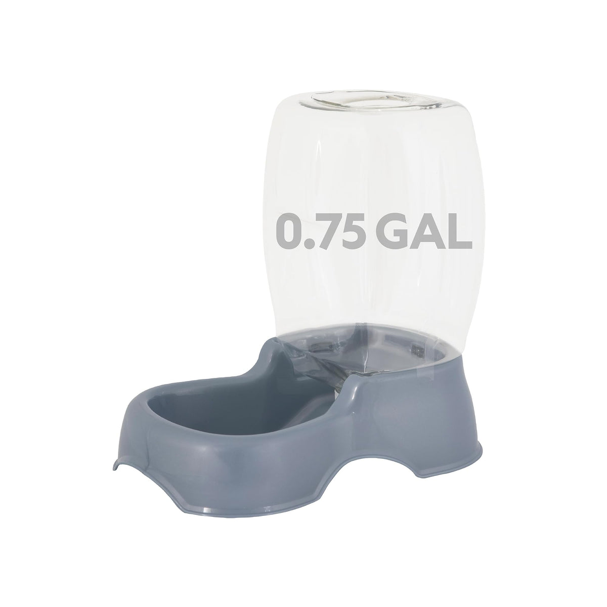 Pet Cafe Cat and Dog Gravity Water Dispenser - Water Bowl for Cats and Dogs, USA Made, 0.75 GAL, Pearl Gray