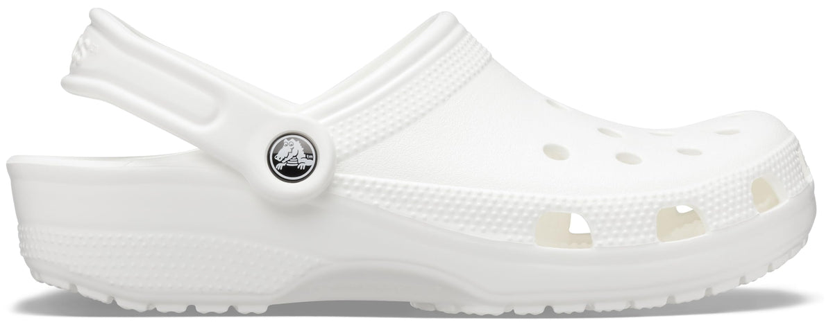 Crocs Unisex-Adult Classic Clogs, White, 7 Men/9 Women
