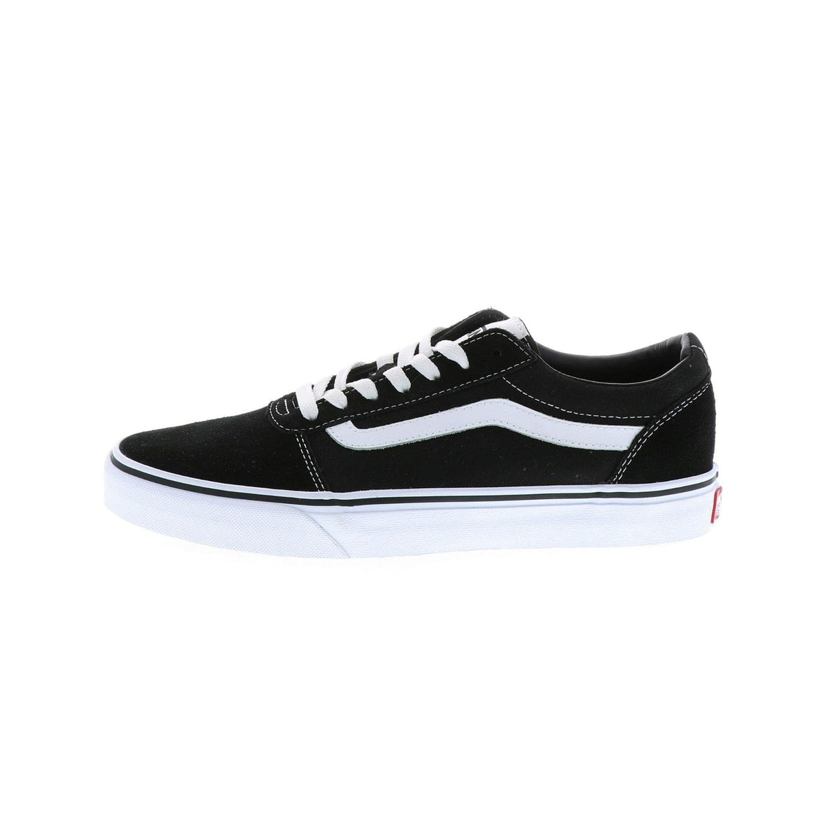 Men's WardSneaker, Suede Canvas Black White, 9 M