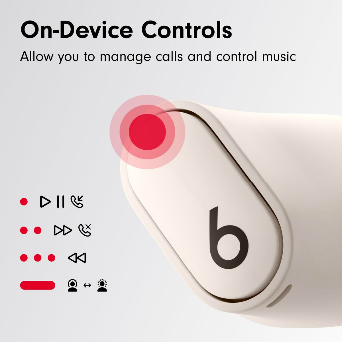 Beats Studio Buds + | True Wireless Noise Cancelling Earbuds, Enhanced Apple & Android Compatibility, Built-in Microphone, Sweat Resistant Bluetooth Headphones, Spatial Audio - Ivory