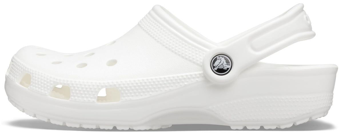 Crocs Unisex-Adult Classic Clogs, White, 7 Men/9 Women