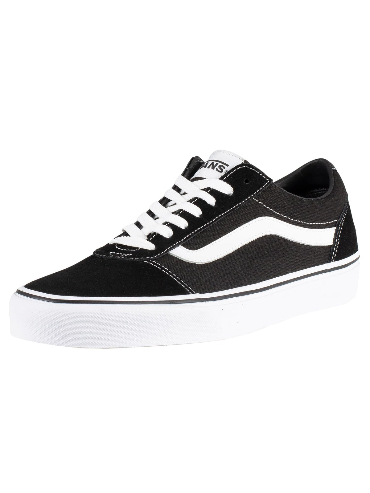 Men's WardSneaker, Suede Canvas Black White, 9 M