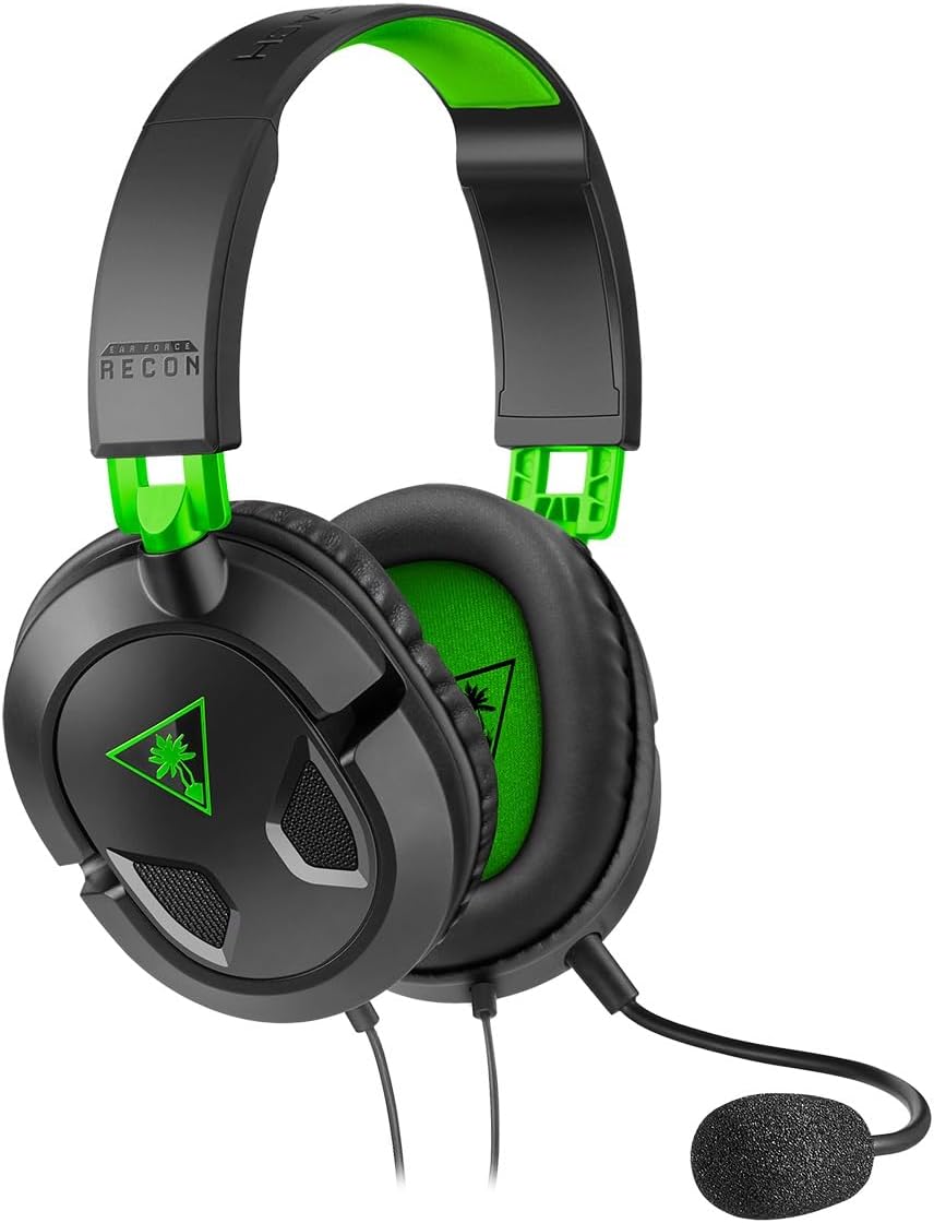 Recon 50 Xbox Gaming Headset – Officially Licensed for Xbox Series X|S, Xbox One, and Windows PCs with 3.5mm – Also works with PS5, PS4, and Mobile Devices, Removable Mic, 40mm Speakers