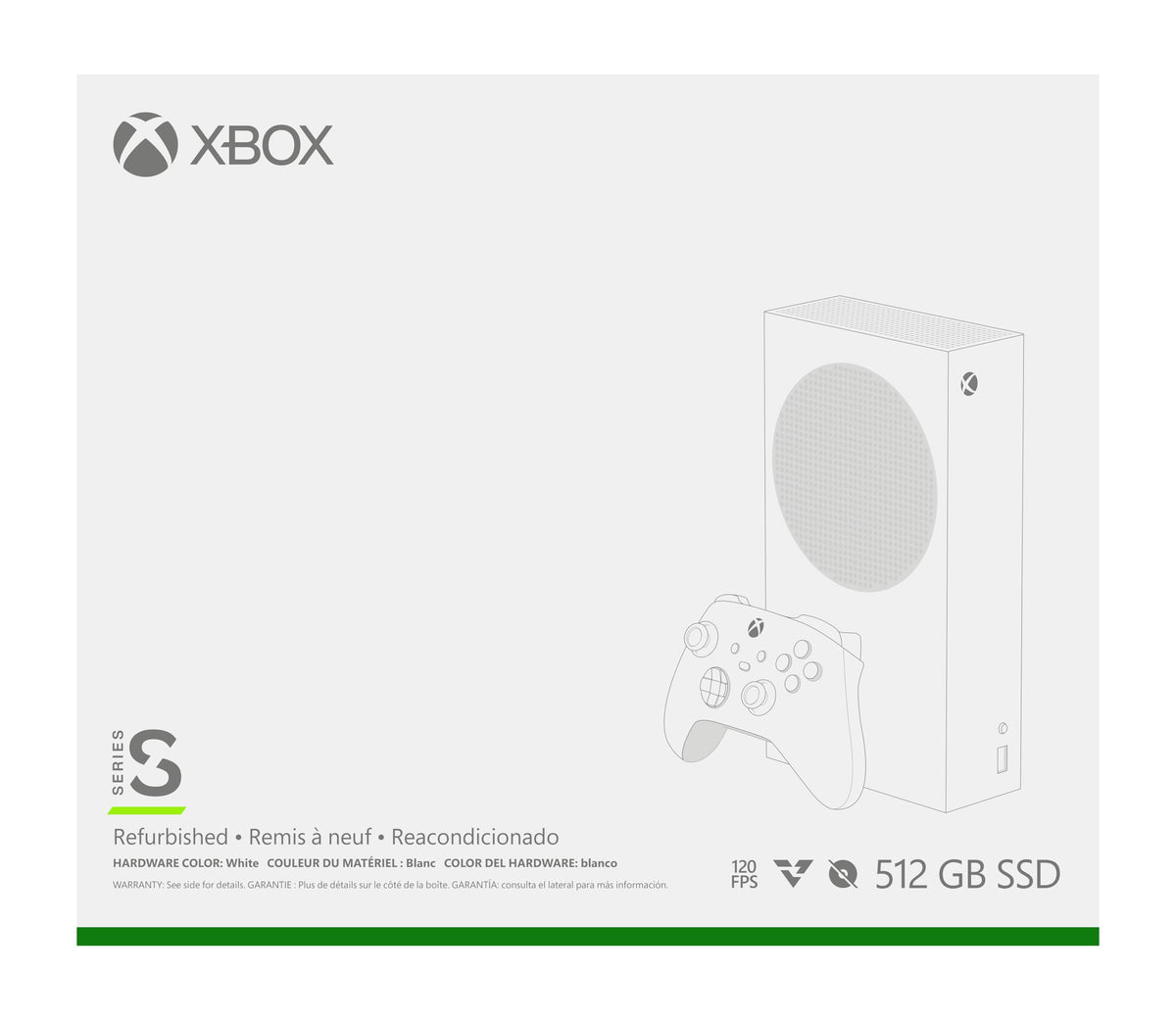 Series S - All Digital Gaming Console - 512GB SSD - Includes Wireless Controller - 120FPS (Renewed Premium)