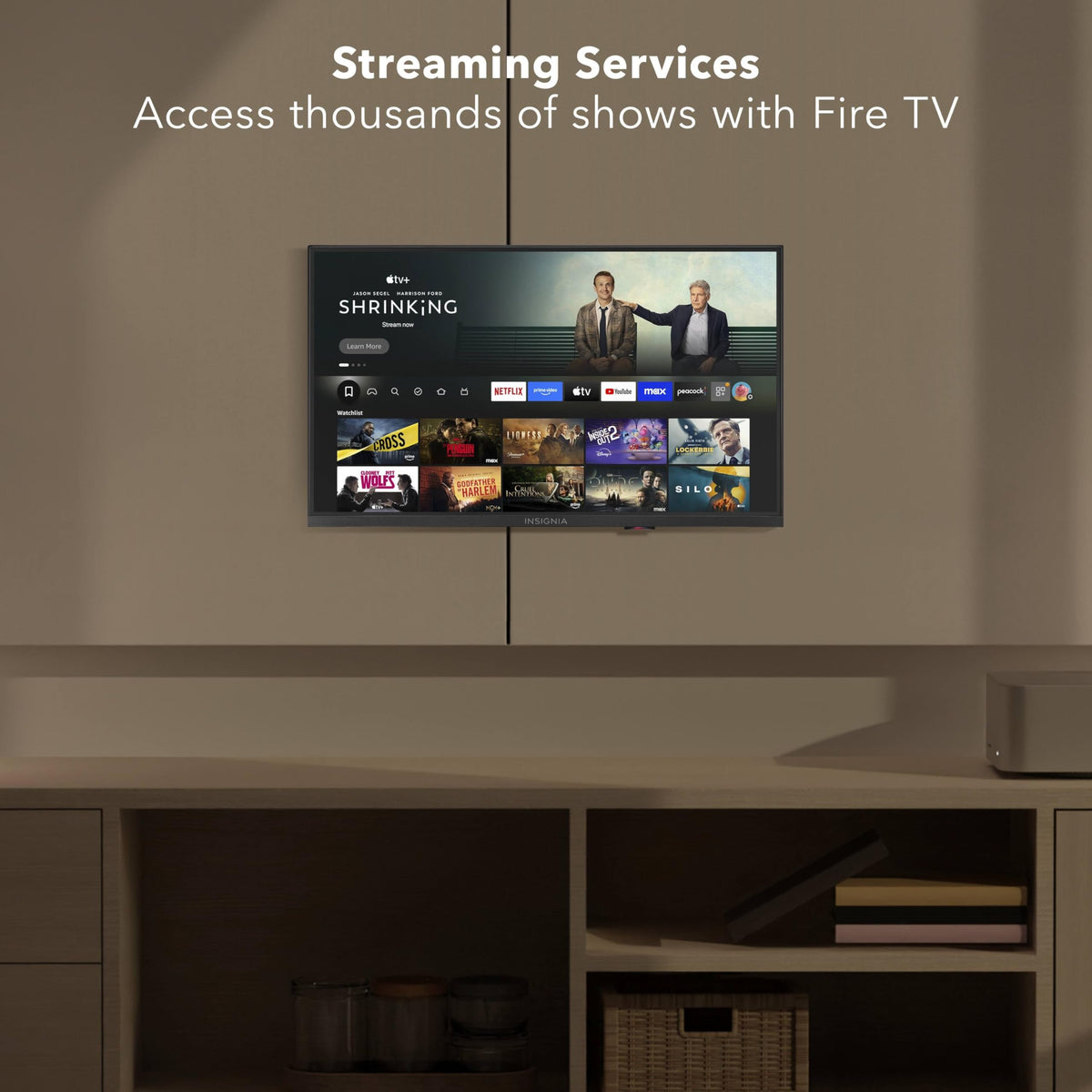 INSIGNIA 24” Class F20 Series LED HD Smart Fire TV, Voice Remote with Alexa, Free & Live TV