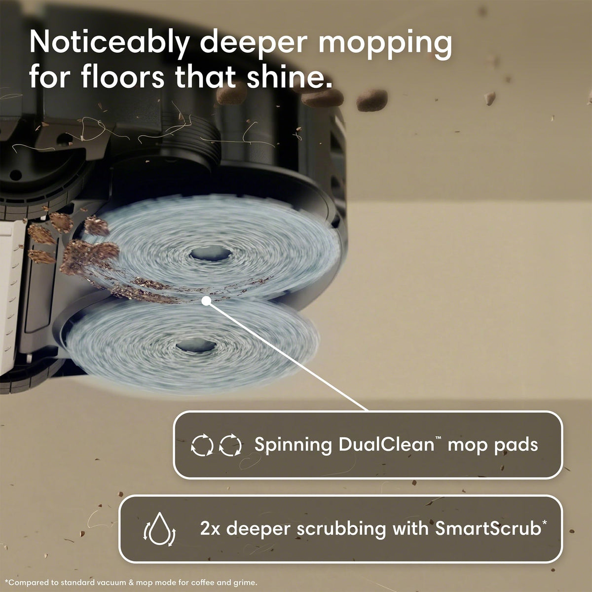 Roomba 415X Robot Vacuum & Mop Combo, 20,000Pa Suction, 3 Months AutoEmpty, Multifunction Dock Self-Cleaning & Hot Dry, Smart Obstacle Avoidance, Lifting Dual Spinning Mops, Ideal for Pet Hair