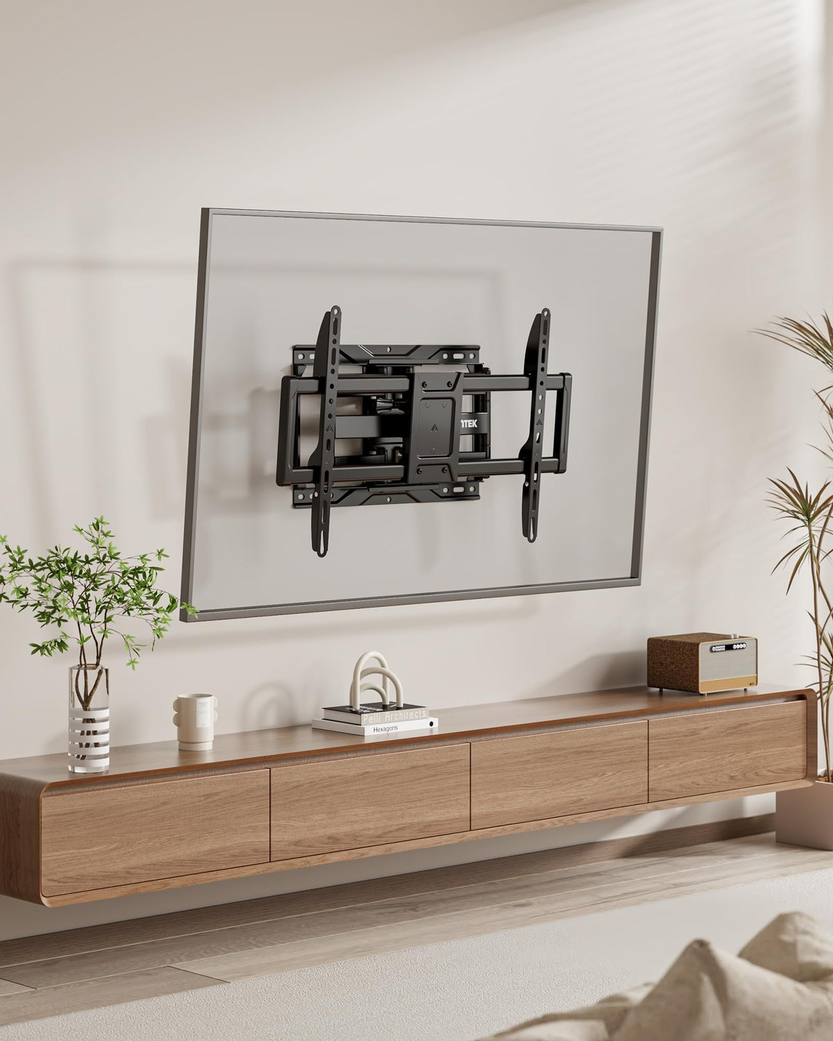 monTEK Heavy Duty TV Wall Mount for 37-90 inch TV up to 165lbs, 4X Load Tested, Full Motion with Dual Articulating Arms, Tool-Free Tilt, Swivel & Extend, VESA 200x100 to 600x400, Fits 12“/16" Studs