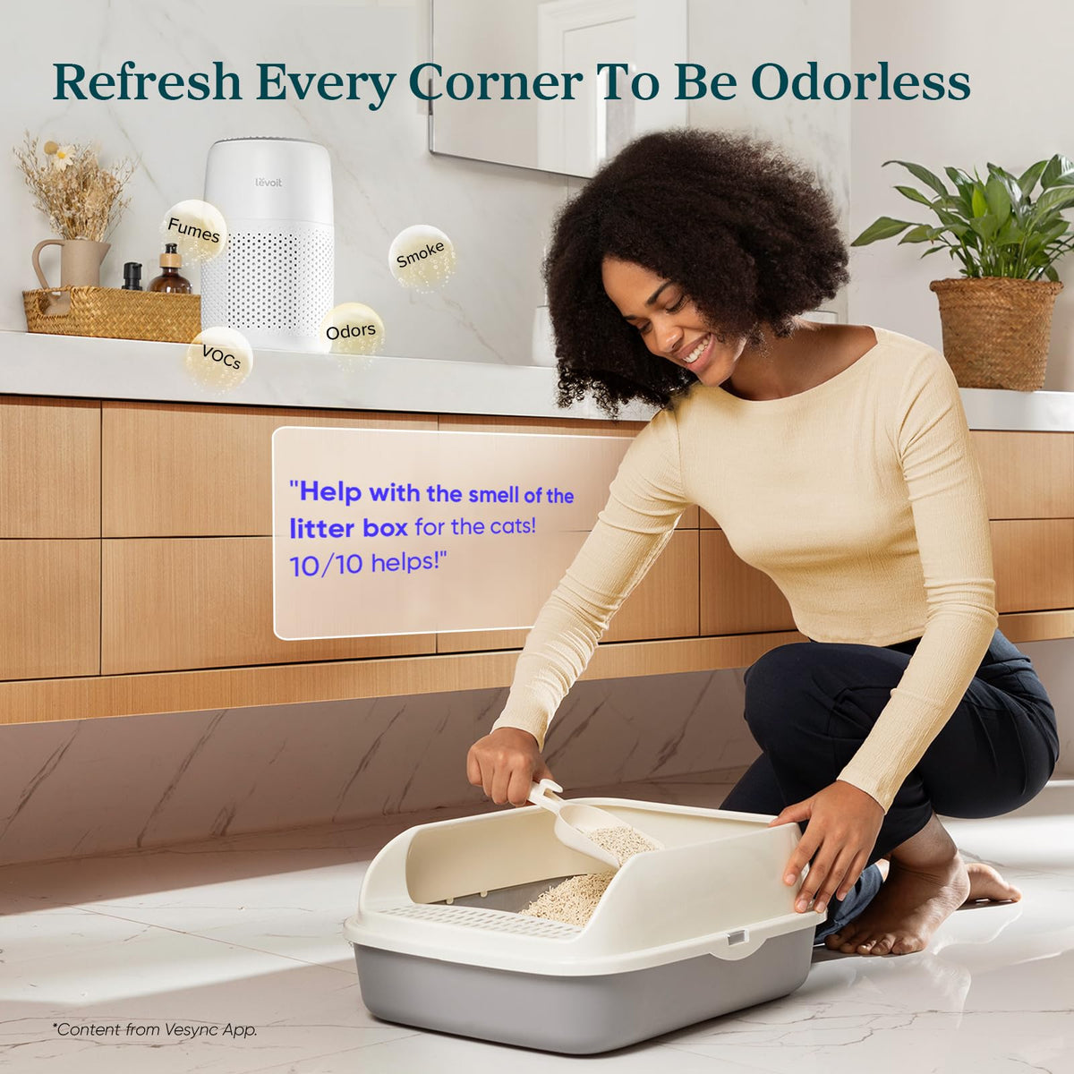 Air Purifiers for Bedroom Home Dorm, AHAM VERIFIDE, 3-in-1 Filter Cleaner With Aroma Pad, Filters Smoke, Allergens, Pet Dander, Odor, Dust, Office, Desktop, Core Mini-P, White