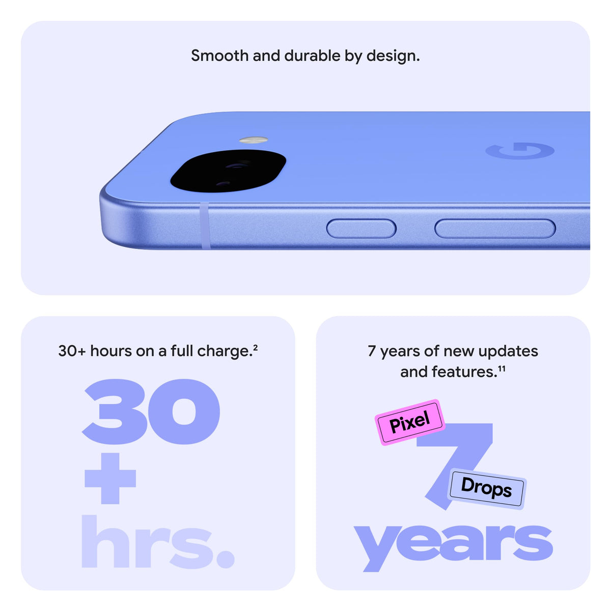 Google Pixel 10a - Unlocked Android Smartphone - 7 Years of Pixel Drops, 30+ Hours Battery, Camera Coach, Gemini Live, Durable Design, Call Screen, Car Crash Detection - Obsidian - 128 GB (2026 Model)