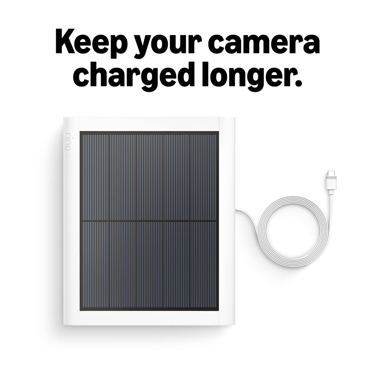 Solar Panel (2nd Generation), 4W for Outdoor Cam Plus, Outdoor Cam (Stick Up Cam), Stick Up Cam Pro, Spotlight Cam Plus, Spotlight Cam Pro - White