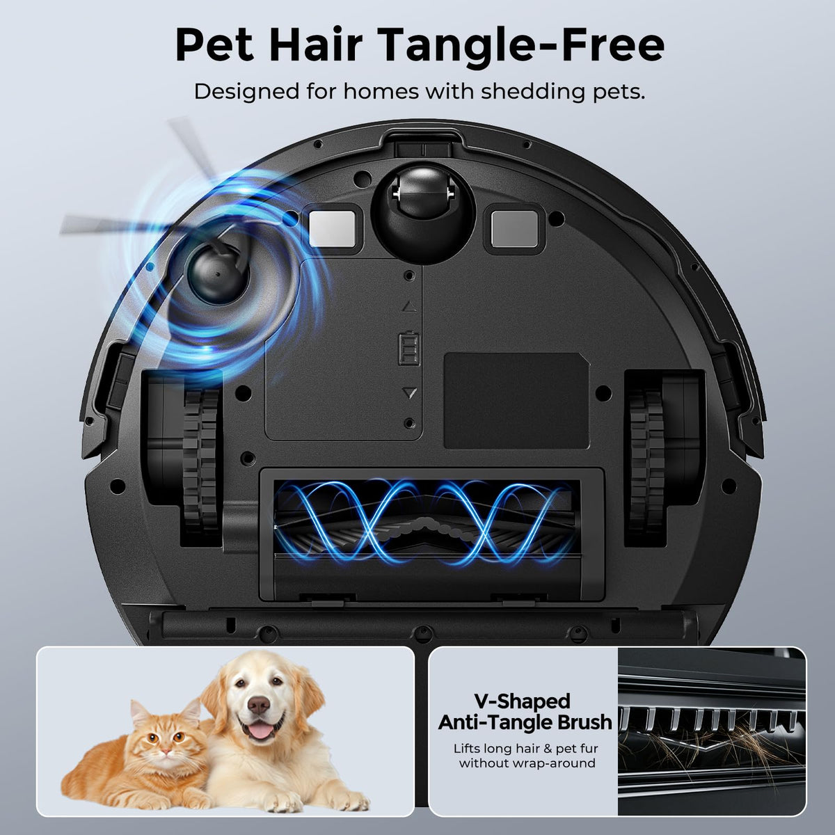Kilgone Robot Vacuum and Mop Self-Emptying, 6000Pa No-Tangle Suction, LiDAR Multi-Floor Mapping, 90-Day Hands-Free, App, Alexa & Google Assistant for Pet Hair, Carpet & Hard Floor