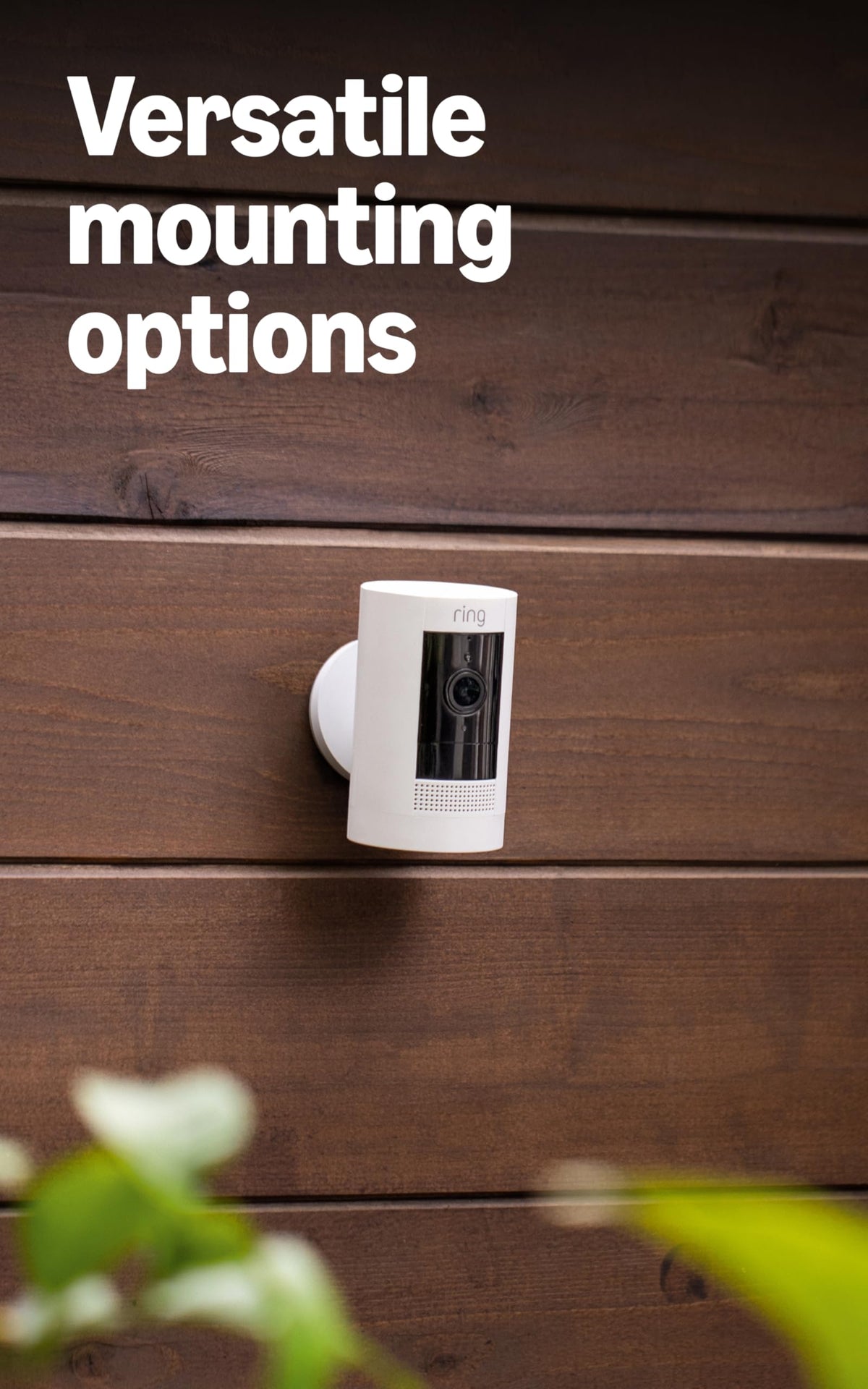 Ring Outdoor Cam (Stick Up Cam), Weather-resistant home or business security camera, outdoor ready, Live View, Color Night Vision, Two-Way Talk, motion alerts, Works with Alexa, White