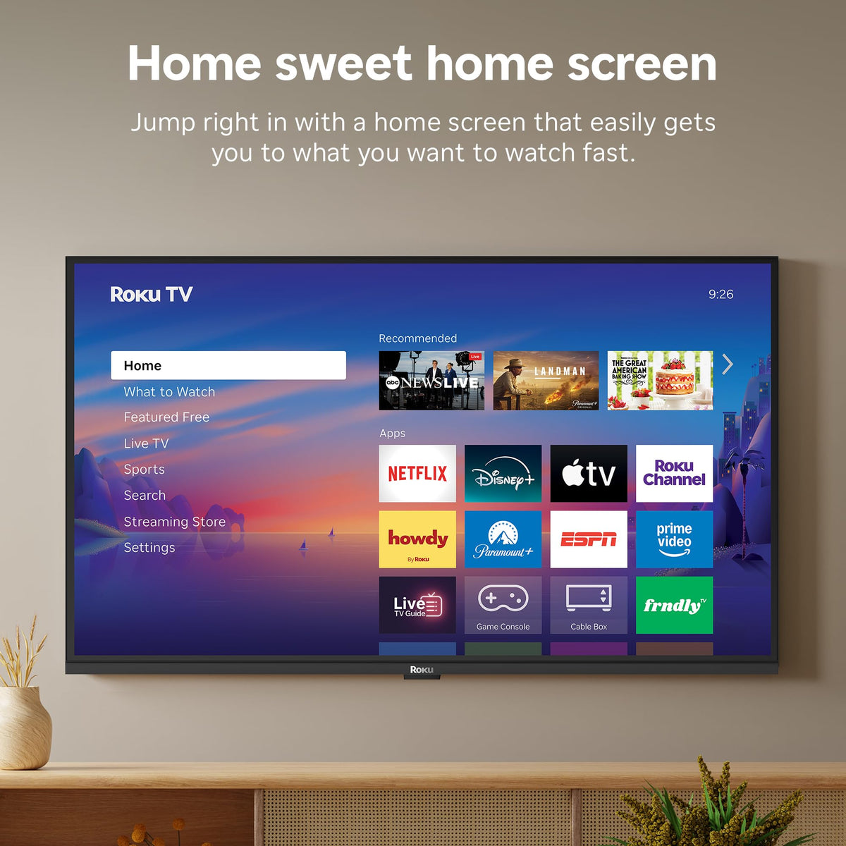 Smart TV 2026 – 32-Inch Select Series, 1080p Full HD TV – Roku TV with Voice Remote – Flat Screen LED Television with Wi-Fi for Streaming Live Local News Sports & Movies, Bluetooth Headphone Mode