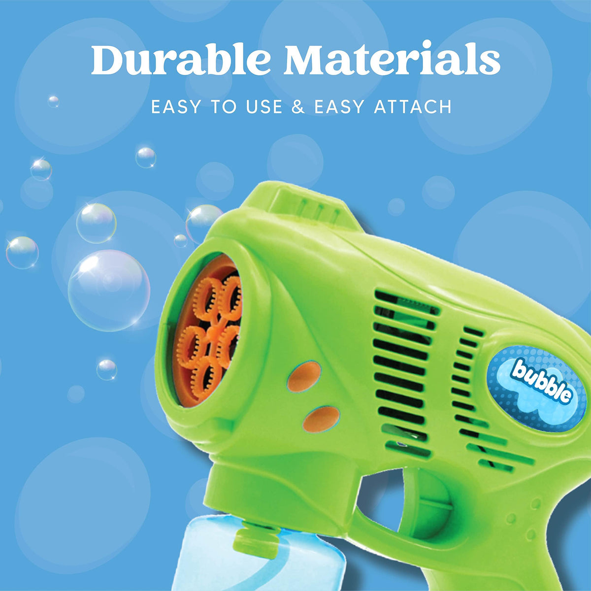 2 Kids Bubble Gun with 2 Bottles Refill Solution, Bubble Machine Gun for Toddlers Kids 4-8, Party Favors, Summer Toy, Outdoors, Easter, Birthday Gift