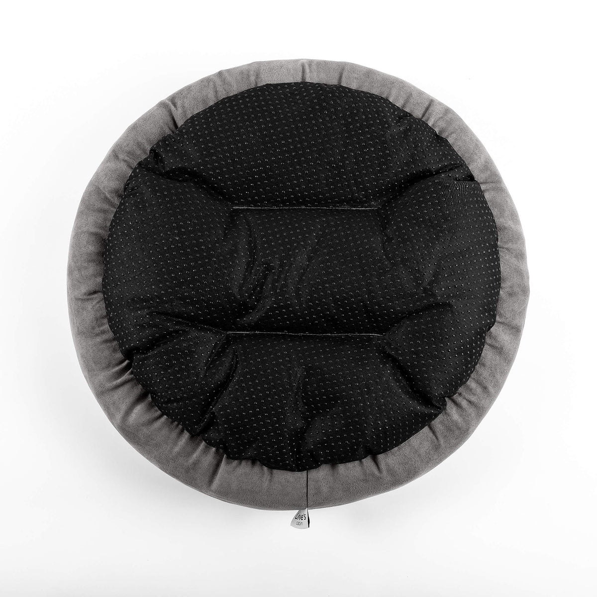 Round Donut Cat and Dog Cushion Bed, 20in Bed for Cats or Small Dogs, Anti-Slip & Water-Resistant Bottom, Super Soft Durable Fabric Pet Beds, Washable Luxury Cat & Dog Bed Gray