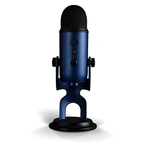 Creators Blue Yeti USB Microphone for PC, Mac, Gaming, Streaming, Podcasting, Studio and Computer Condenser Mic with Blue VO!CE Effects, 4 Pickup Patterns, Plug and Play - Midnight Blue