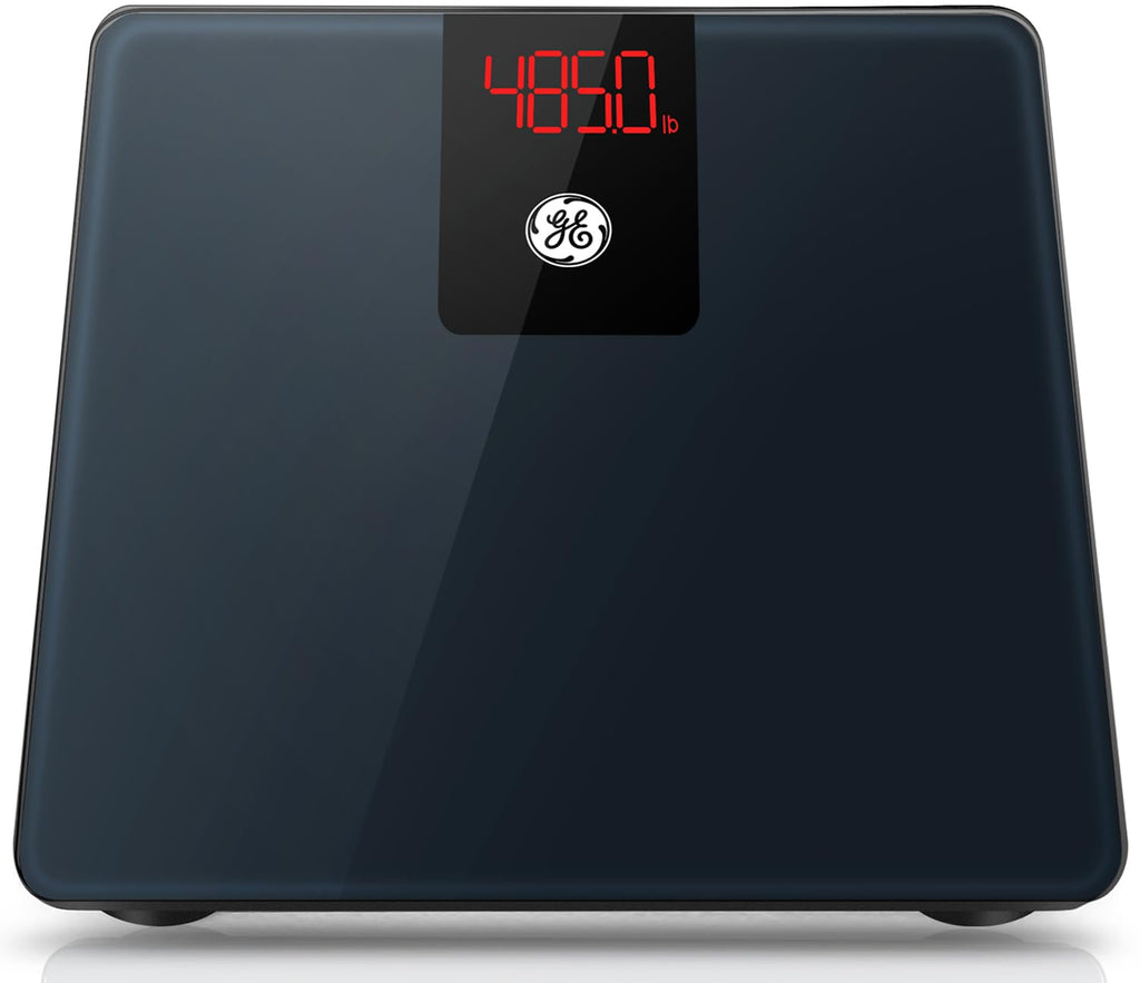 Bathroom Scale for Body Weight, Digital Weight Scales 500lb Heavy Duty Measuring Device for People Accurate BMI Weighing Machine with Bluetooth, Black