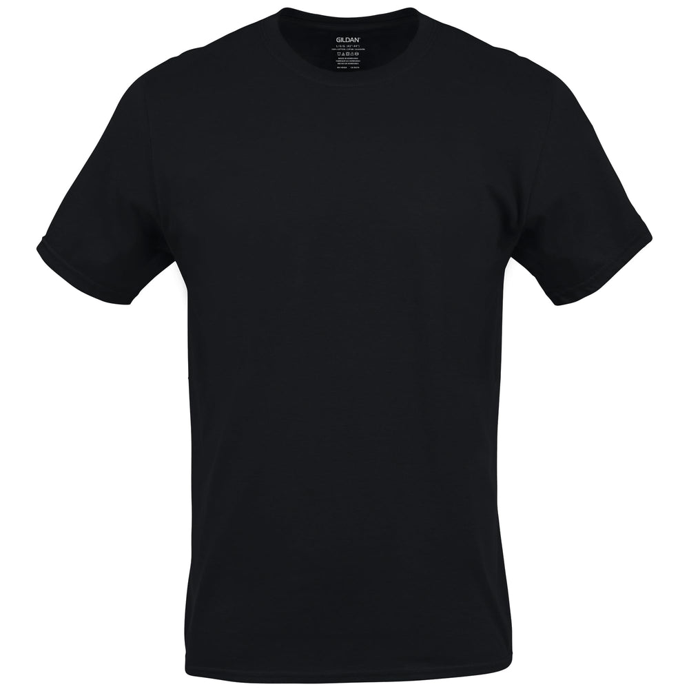 Men's Crew T-Shirts, Multipack, Style G1100, Black (6-Pack), Large