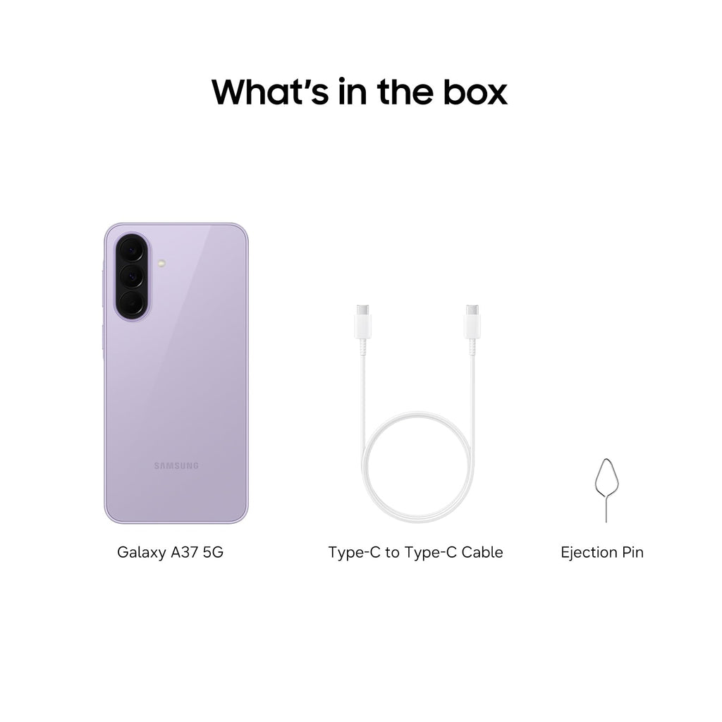 A37 5G (2026), Unlocked Android Smartphone, 128GB, AMOLED Display, Triple Camera, IP68, Slim Phone, 5000mAh Battery, US Version, US 1 Yr Warranty, Awesome Lavender
