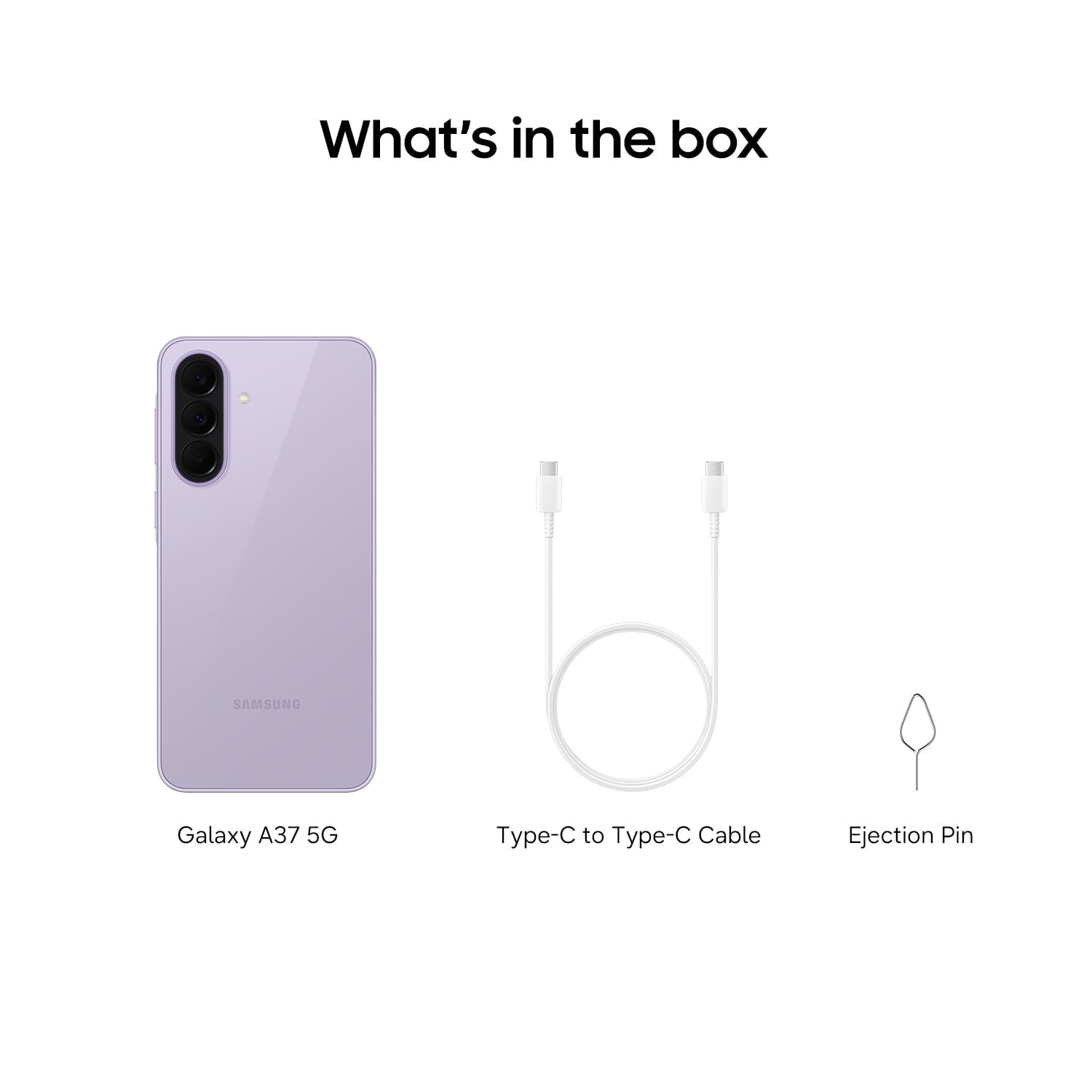 A37 5G (2026), Unlocked Android Smartphone, 128GB, AMOLED Display, Triple Camera, IP68, Slim Phone, 5000mAh Battery, US Version, US 1 Yr Warranty, Awesome Lavender