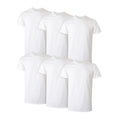 Mens Cotton, Moisture-wicking Crew Tee Undershirts, Multi-packs, White - 6 Pack, Large US