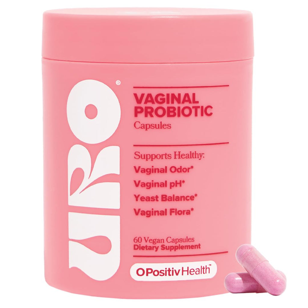 URO Vaginal Probiotics for Women pH Balance with Prebiotics & Lactobacillus – Vaginal Health Supplement – Promote Healthy Vaginal Odor & Flora, 60 Count (Pack of 1), 1 Month Supply