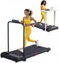Walking Pad with Handle Bar, 2026 Upgrade Small Walking Pad Treadmill with Incline, 3.0HP Portable Under Desk Treadmill with Handles for Home Small, 0.6-7.6MPH, 350LBS.