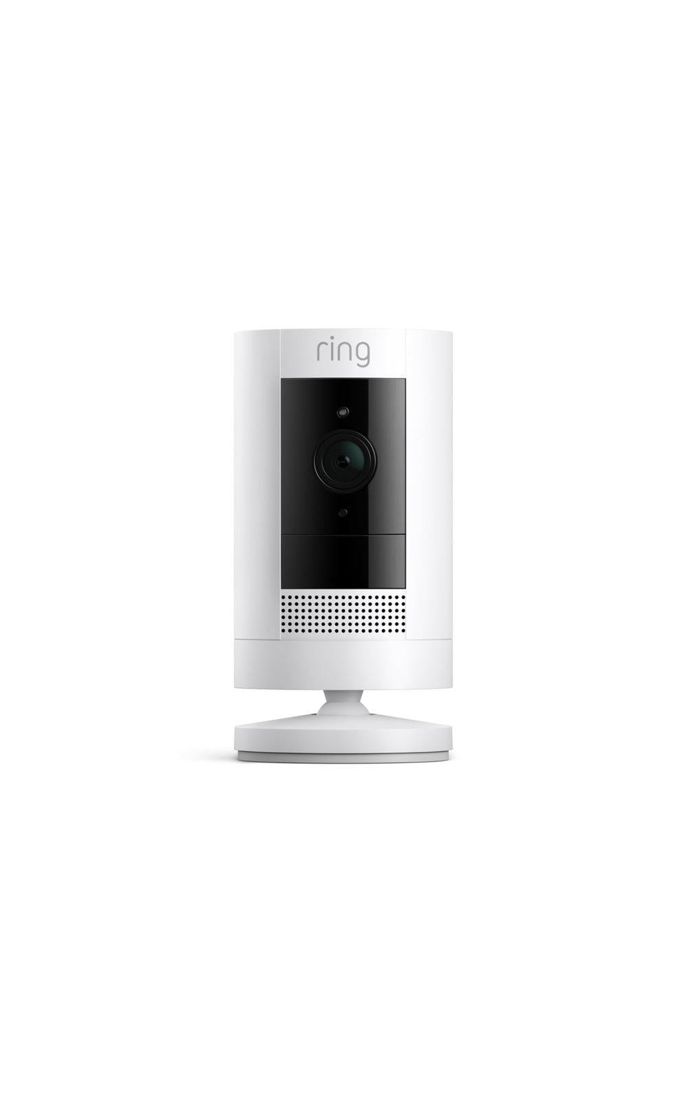 Outdoor Cam (Stick Up Cam), Weather-resistant home or business security camera, outdoor ready, Live View, Color Night Vision, Two-Way Talk, motion alerts, Works with Alexa, White