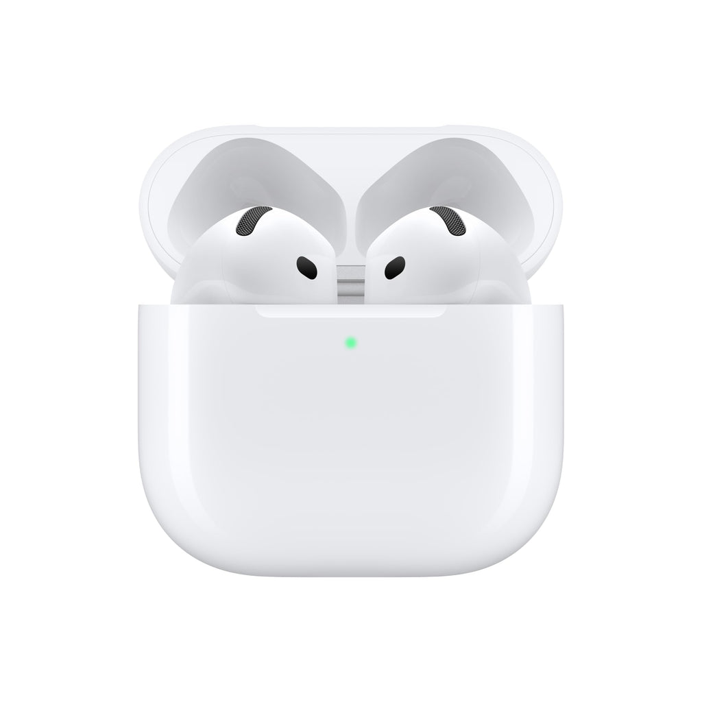 AirPods 4 Wireless Earbuds, Bluetooth Headphones, Personalized Spatial Audio, Sweat and Water Resistant, USB-C Charging Case, H2 Chip, Up to 30 Hours of Battery Life, Effortless Setup for iPhone