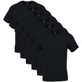 Men's Crew T-Shirts, Multipack, Style G1100, Black (6-Pack), Large