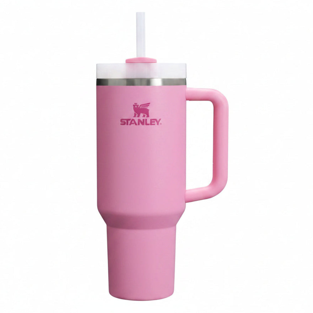 Quencher H2.0 Tumbler with Handle and Straw 40 oz | Flowstate 3-Position Lid | Cup Holder Compatible for Travel | Insulated Stainless Steel Cup | BPA-Free | Peony