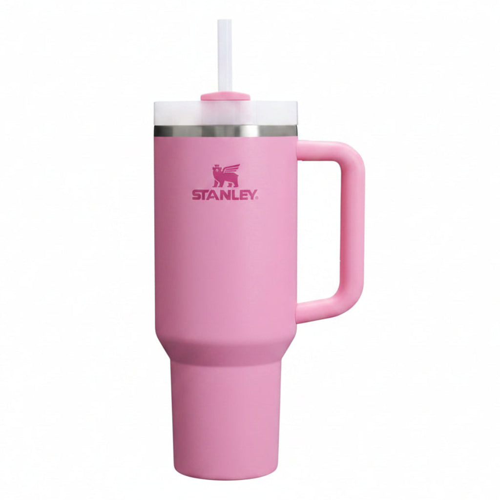 Quencher H2.0 Tumbler with Handle and Straw 40 oz | Flowstate 3-Position Lid | Cup Holder Compatible for Travel | Insulated Stainless Steel Cup | BPA-Free | Peony