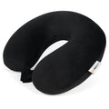Travel Pillow 100% Pure Memory Foam Travel Neck Pillow, Airplane Pillow for Traveling、Car、Home、Office，Washable Cover（Black）