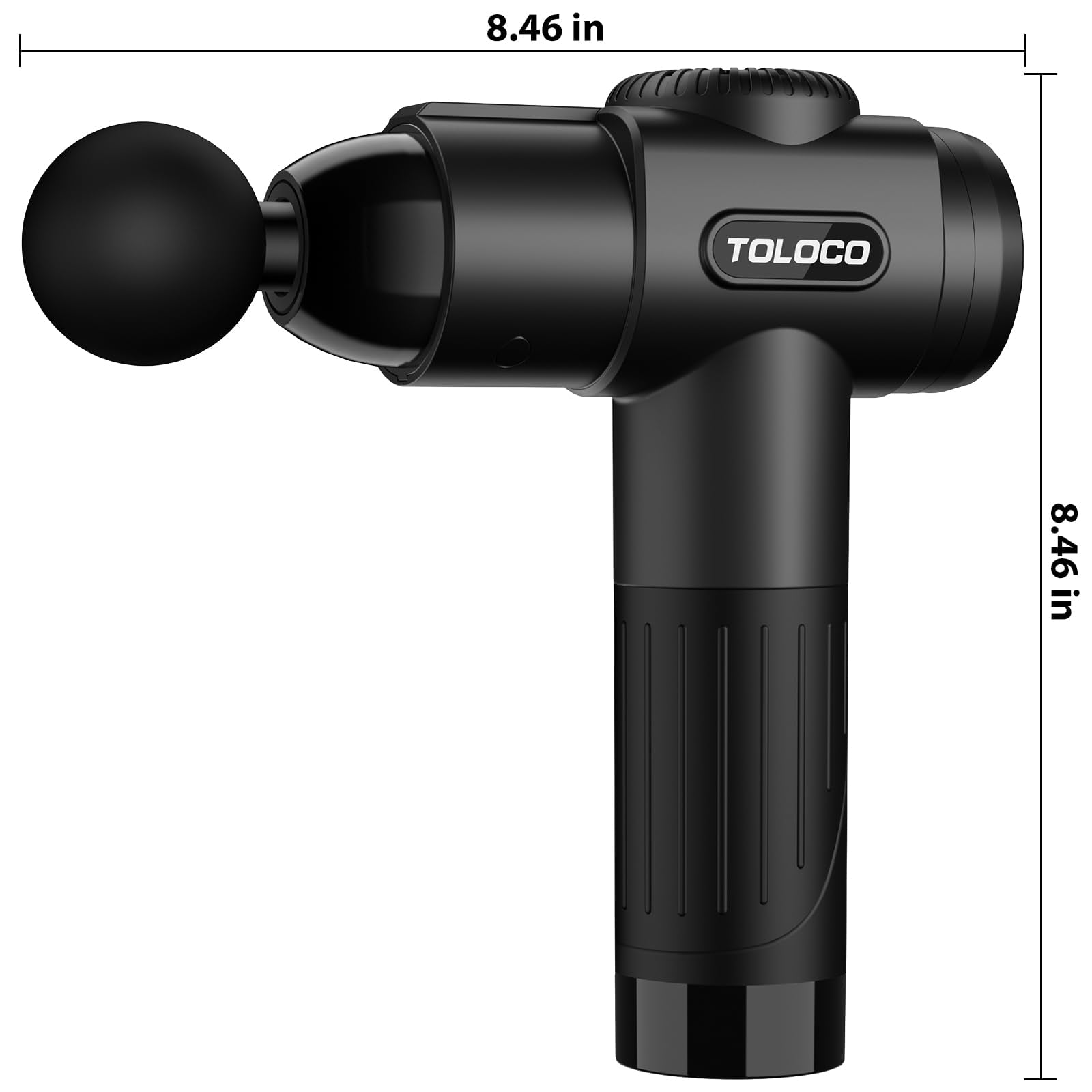 Massage Gun, Deep Tissue Back Massage for Athletes for Pain Relief, Percussion Massager with 10 Massages Heads & Silent Brushless Motor, Fathers Day Dad Gifts, Black