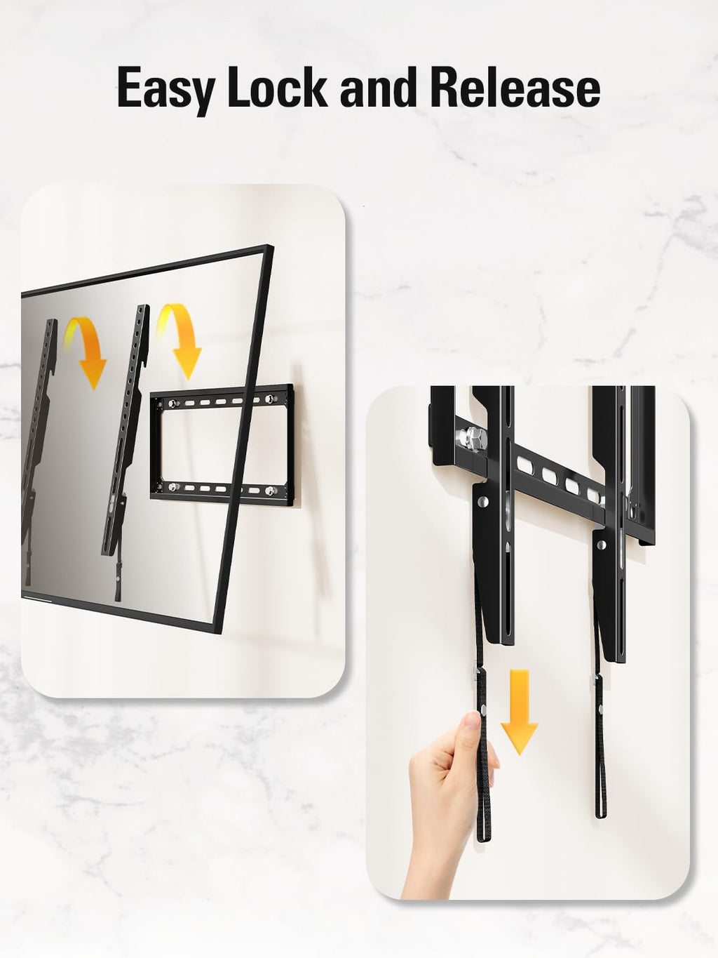 TV Mount Fixed for Most 26-60 Inch LED, LCD and Plasma TVs, TV Wall Mount TVs Bracket up to VESA 400x400mm and 100 LBS Loading Capacity, Low Profile and Space Saving Flat Mount MD2361-K