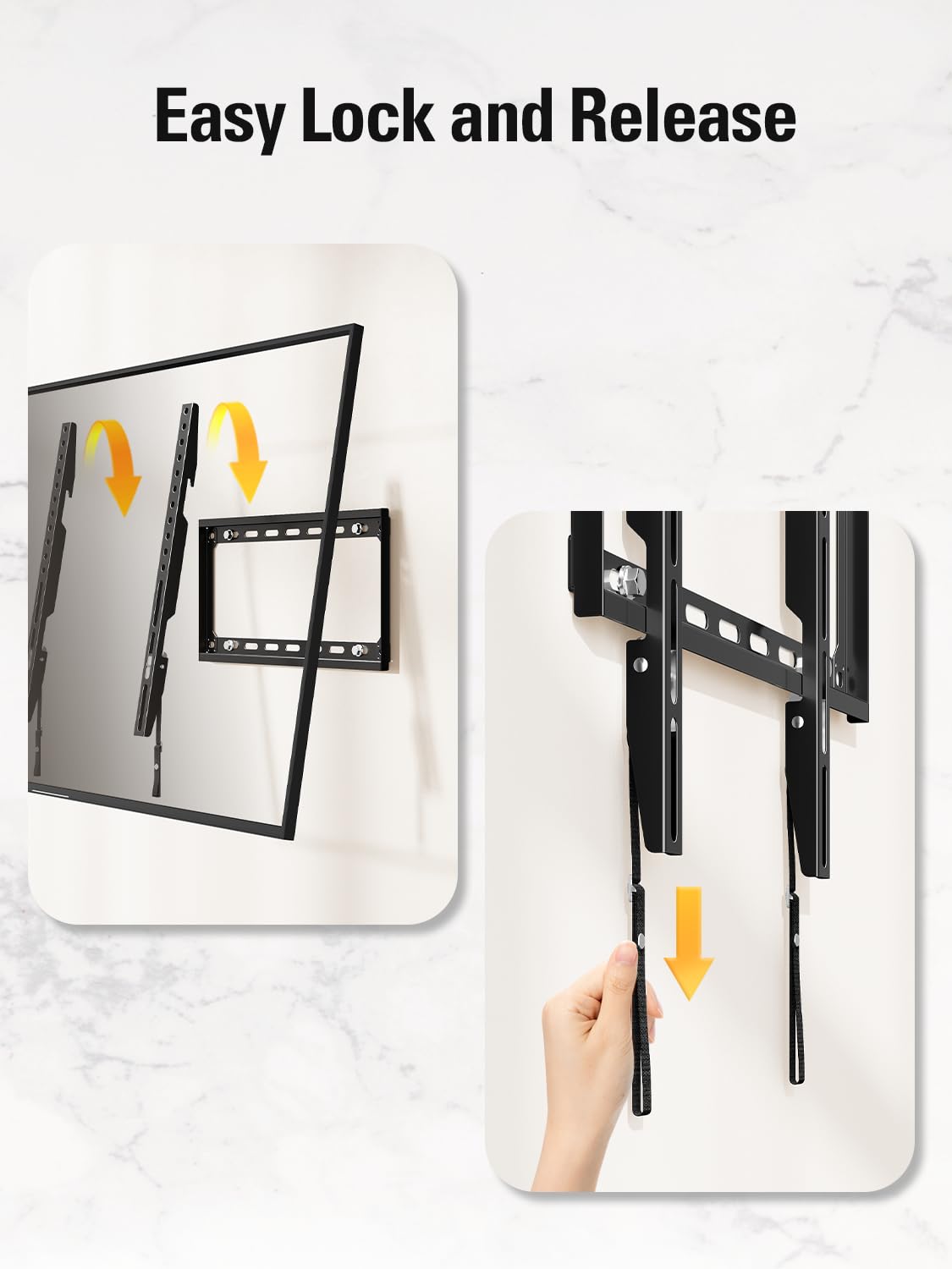 TV Mount Fixed for Most 26-60 Inch LED, LCD and Plasma TVs, TV Wall Mount TVs Bracket up to VESA 400x400mm and 100 LBS Loading Capacity, Low Profile and Space Saving Flat Mount MD2361-K