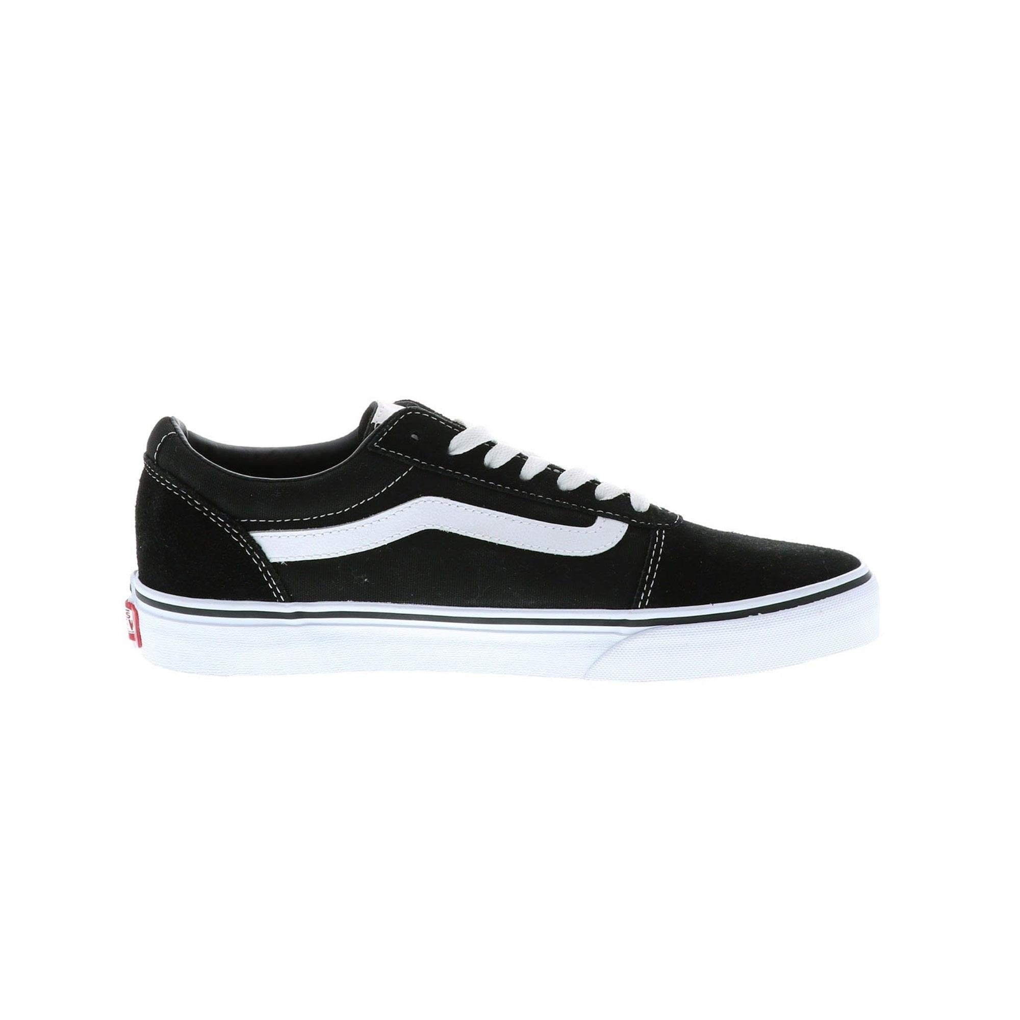 Vans Men's WardSneaker, Suede Canvas Black White, 9 M