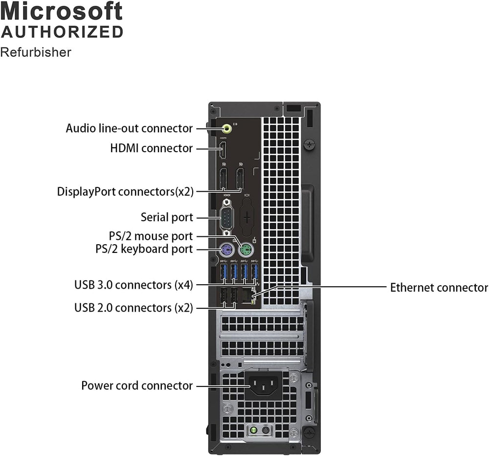 []Dell Optiplex 7050 SFF Desktop PC Intel i7-7700 4-Cores 3.60GHz 32GB DDR4 1TB SSD WiFi BT HDMI Duel Monitor Support Windows 11 Pro Excellent Condition(Renewed)