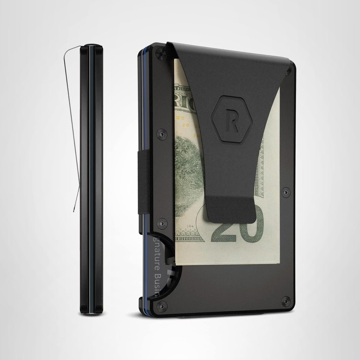 Wallet for Men - Slim Minimalist Compact Wallet and Card Holder, RFID Protected Front Pocket Wallets for Men with Integrated Money Clip (Royal Black)