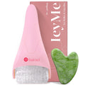 IcyMe Ice Roller for Face and Gua Sha Facial Tool Set, Ice Face Roller Reduces Puffiness Relieves Migraines Skin Care Tools, Self Care for Women - Pink