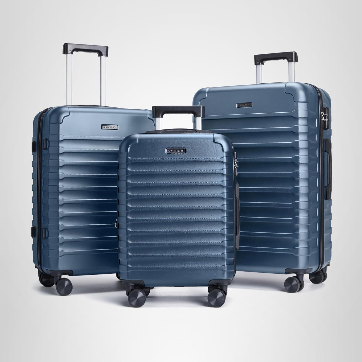 Luggage Sets, 3 Piece Durable Suitcase Set with Spinner Wheels, 3 Pcs Hard Shell Lightweight Luggage with TSA Lock, Large Checked Travel Suitcases, 20/24/28 Inch, Royal Blue