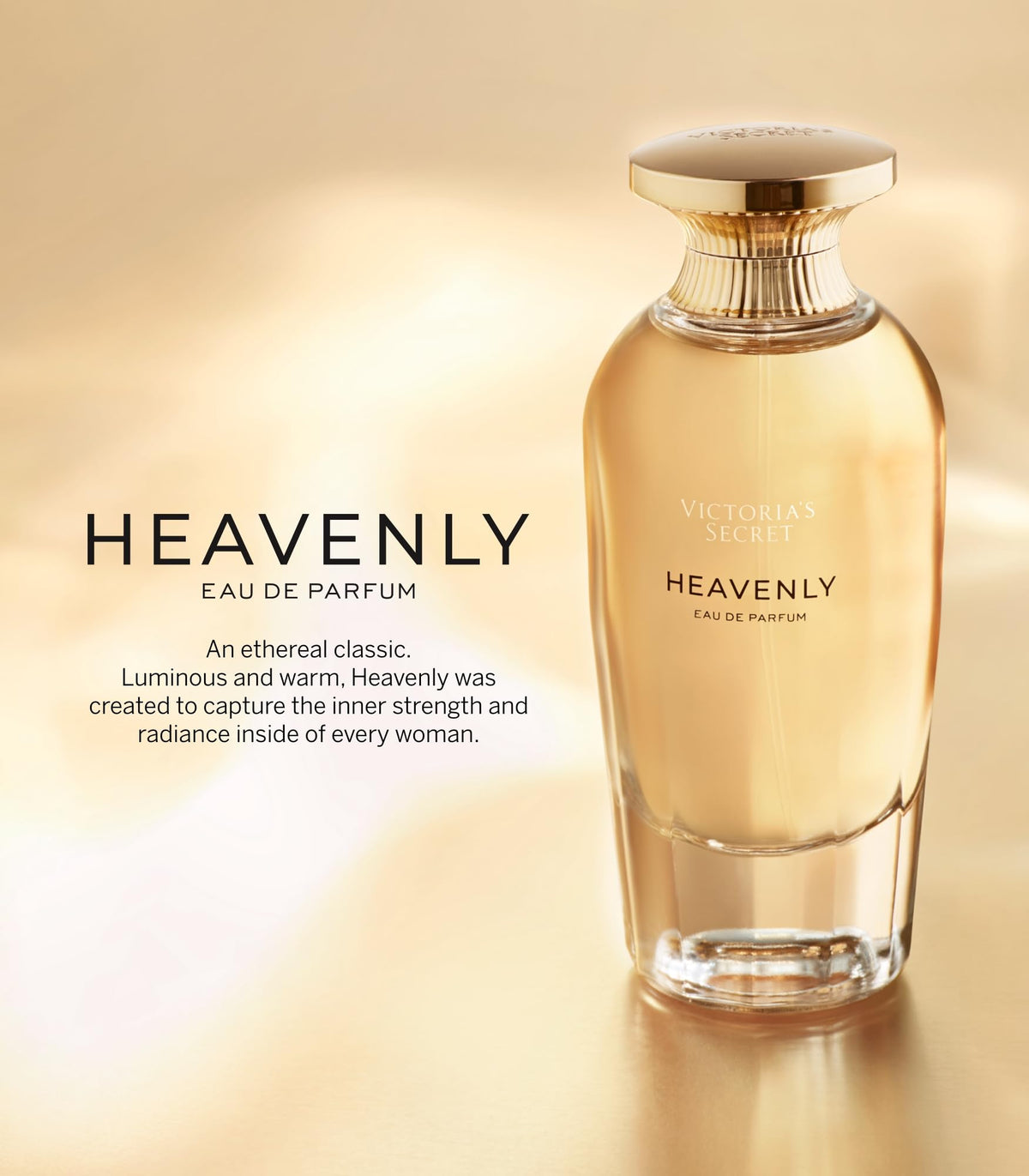 Victoria's Secret Heavenly Eau de Parfum, Notes of Gold Musk, Vanilla Sandalwood & White Jasmine, Perfumes for Women (1.7 oz)