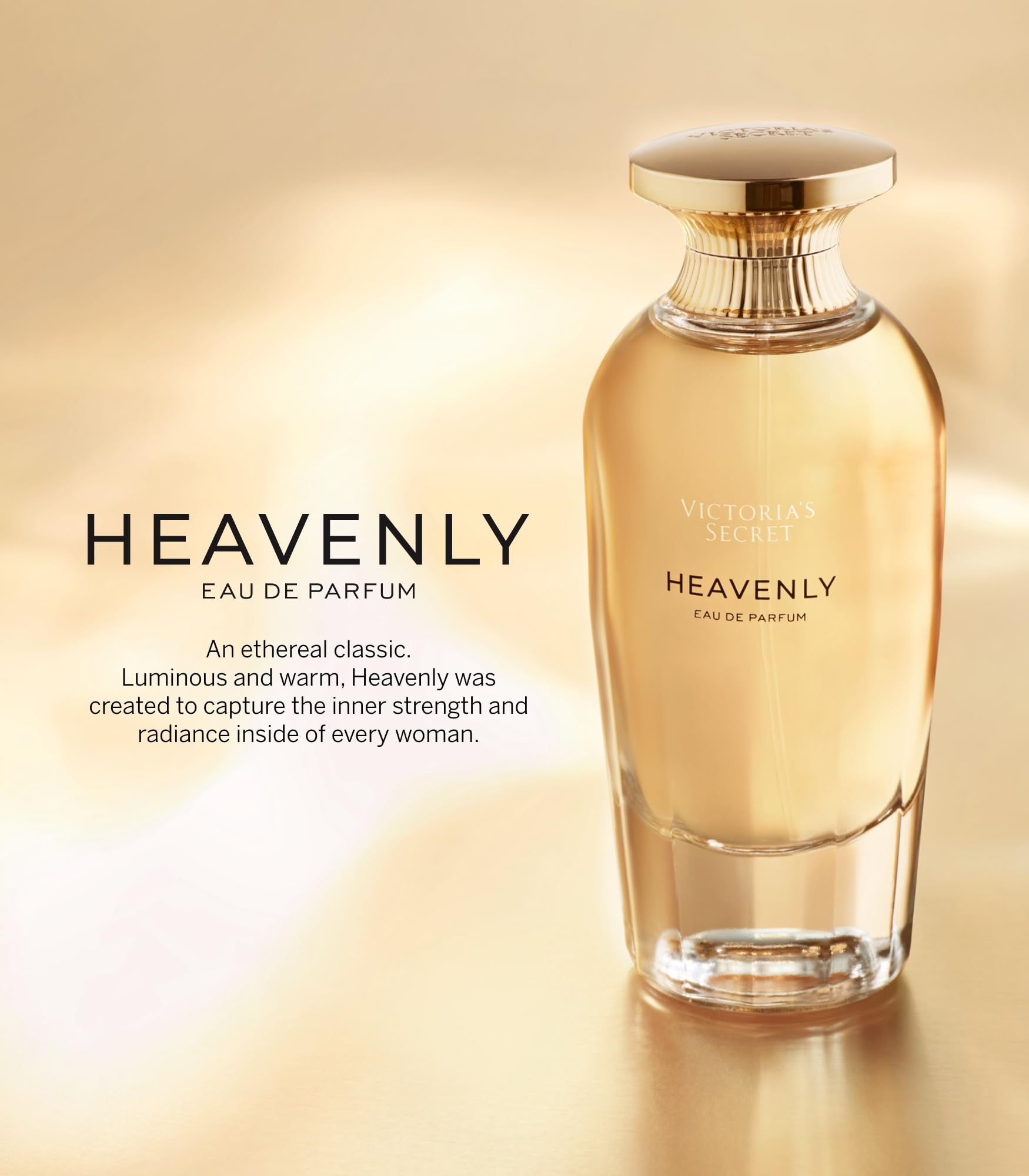 Heavenly Eau de Parfum, Notes of Gold Musk, Vanilla Sandalwood & White Jasmine, Perfumes for Women (1.7 oz)