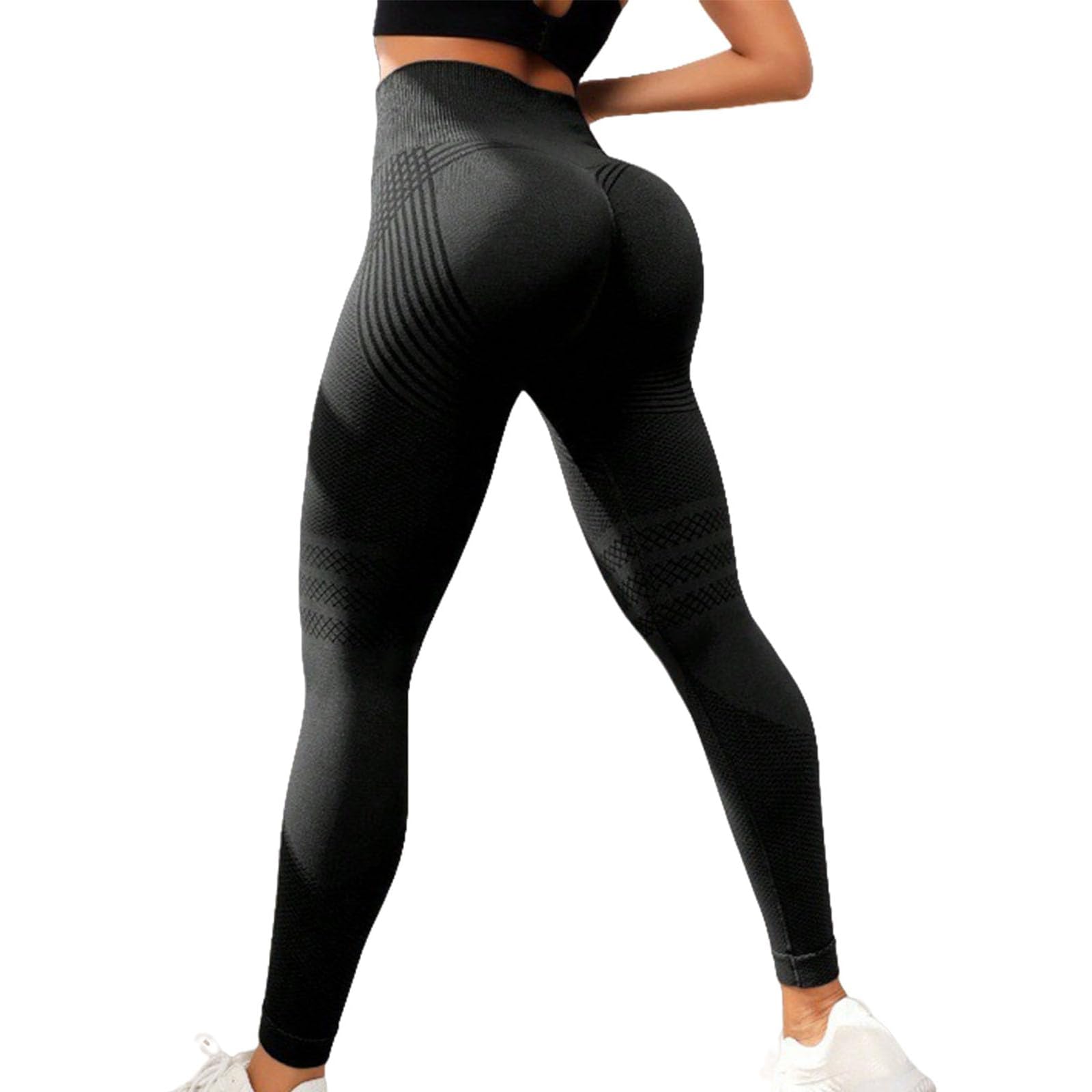 2026 Upgrade 3D Metabolic Booster Leggings,High Waist 3D Anti Cellulite Leggings for Women,for Workout,Yoga & Daily Wear (US, Alpha, Large, Regular, Regular, Black)