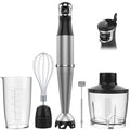 []Turelar Immersion Blender Handheld Corded Hand Blenders Set 1100W, Trigger Variable Speed 5 in 1 Stick Emulsifier with Chopper, Whisk and Frother for Soup, Baby Food and Smoothies,Black