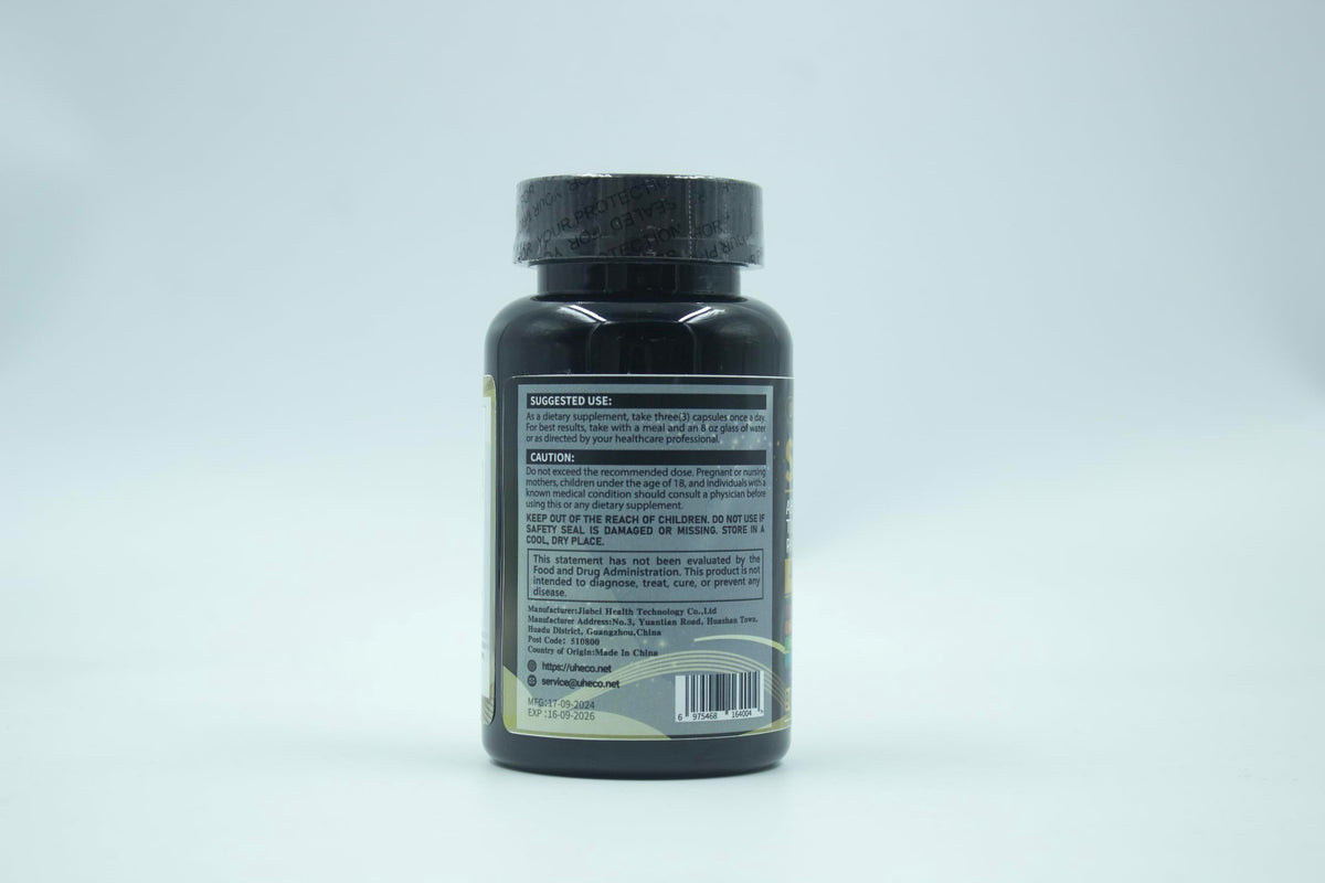 Uheco Shilajit Capsules, 19-in-1 Supplement with Sea Moss, Ashwagandha, Tongkat Ali & Fulvic Acid, Natural Mineral Wellness Supplement, Gluten Free, Non-GMO, 90 Capsules