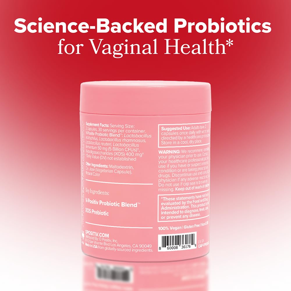 URO Vaginal Probiotics for Women pH Balance with Prebiotics & Lactobacillus – Vaginal Health Supplement – Promote Healthy Vaginal Odor & Flora, 60 Count (Pack of 1), 1 Month Supply