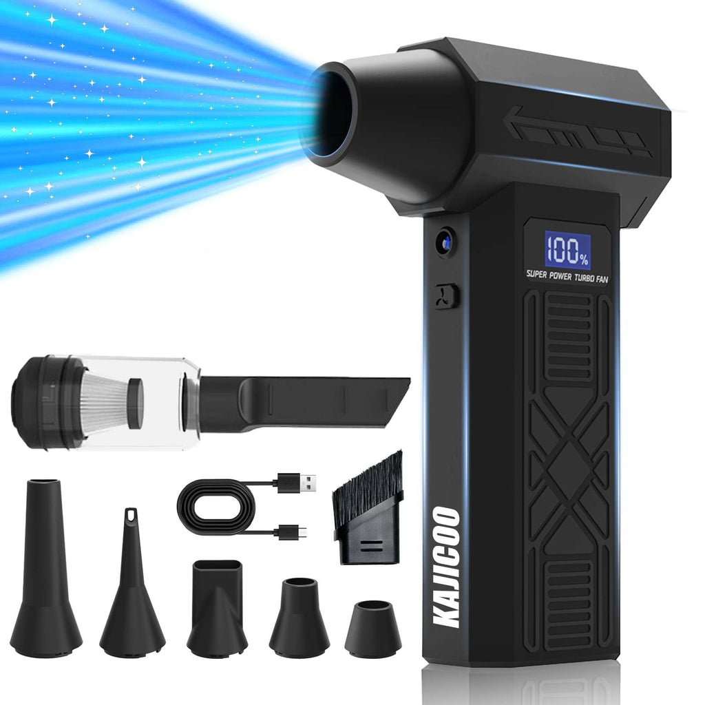 Compressed Air Duster-230000RPM Super Power Electric Air Duster, 4-Gear Adjustable Mini Blower with Type-C Fast Charging, Dust Blower for Computer, Keyboard, House, Outdoor and Car