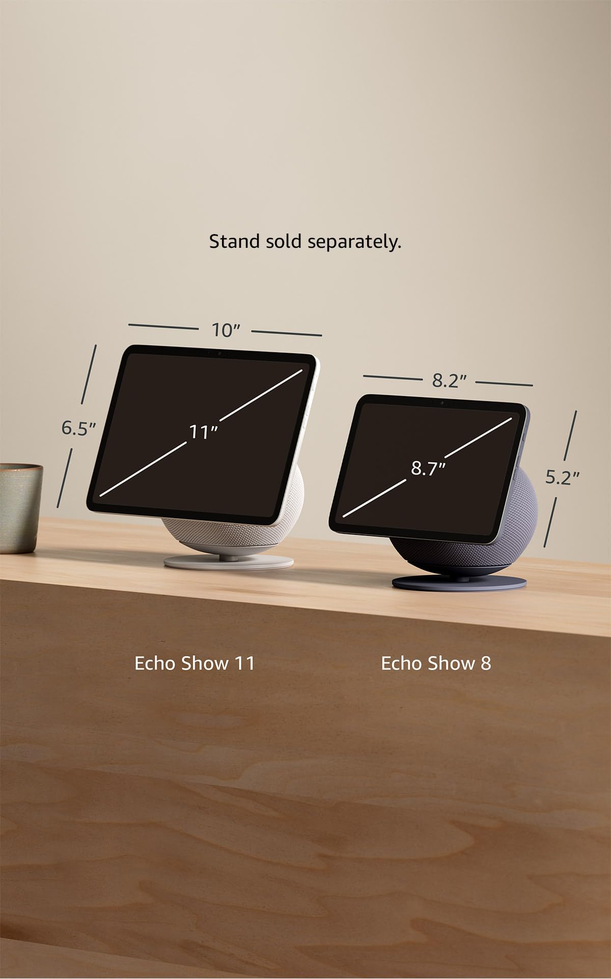 Echo Show 11 (newest model), Vibrant Full-HD 11" display with more viewing area and spatial audio, Designed for Alexa+, Glacier White