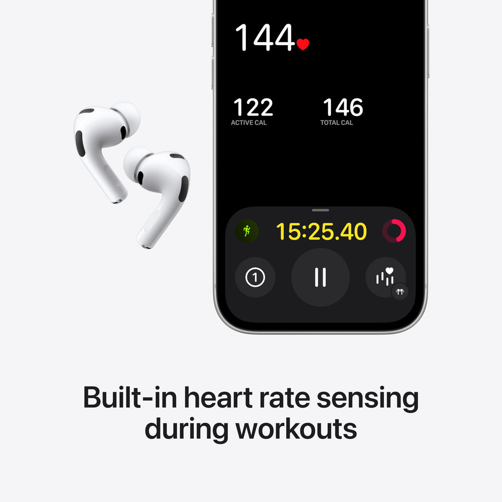 AirPods Pro 3 Wireless Earbuds, Active Noise Cancellation, Live Translation, Heart Rate Sensing, Hearing Aid Feature, Bluetooth Headphones, Spatial Audio, High-Fidelity Sound, USB-C Charging